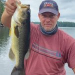 Brock Rochus of Toronto landed this largie on a Ned Rig while backcountry fishing in Restoule Provincial Park.