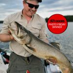 Photo Friday winner Matt Brown of Massey hauled in this 40-plus inch lake trout using a Dipsy Diver. Matt was so excited to catch this giant he didn’t even realize he was “flying low.”