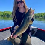 On a sunny day at the end of May, Michaela Kealey of Cobden caught this eight-pound walleye on Muskrat Lake near Cobden.