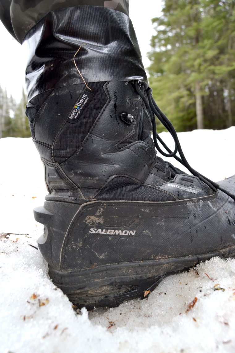 DIY duct tape gaiters