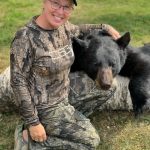 Lisa Tadgell of Port Franks harvested her target mature boar using a Remington 700 chambered in 243 using The Sugar Addict bait. Lisa loves providing food for the table, and thanked Warren Reinke from Horwood Lake Lodge for introducing her to black bear hunting.