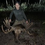 Brad Robinson of Red Lake shot this bull moose on the first day of the archery hunt in WMU 3 while hunting with his cousin and uncle. They called the moose in to a 10 yard shot and later measured the rack at 53-inches.