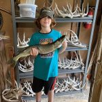 Charlie Arsenault of Gananoque found the bass were not cooperating, so he switched to a Five of Diamonds lure and harvested a nice five-pound pike.