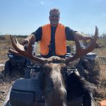 Chris Riehl of Stratford was moose hunting with Phil, the lucky hunter who harvested this bull with a 37-inch bill with a double lung shot at 365 yards using his .270 WSM at 10:30 a.m. on October 7.
