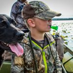 Sarah Delyea of Newcastle enjoyed waterfowl season in the Kawarthas with six-year-old Grayson and Quinn the dog.