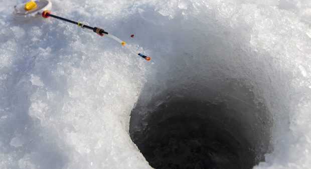 a white ice hole