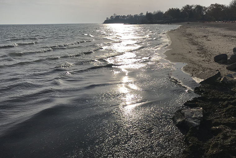 Lakefield Park, Lake Ontario, as seen from the pier