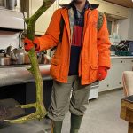 Ryan Hamersma of Brantford was deer hunting in a cedar swamp near Gunter when he stumbled on this bull elk antler.