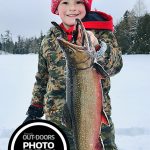 Photo Friday winner, winner, Griffin McMillan of Sault Ste. Marie, pulled this 23-inch speckled trout while ice fishing on a memorable winter day with his Dad, Ryan, his brother, Hunter, and Uncle Kraig. They were using a Williams Wobbler (purple and pink spoon) with line attached and a Dace minnow, on a tip up, in approx. five feet of water. Happy fishing in 2022, everyone!