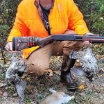 Heidi Pokraka of London was grouse hunting to celebrate her 40th birthday, and managed two birds and a hare using three shells.