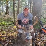 Matt Bishop of Huntsville got this 12-pointer, 300-pound buck of a lifetime during the first days of the gun hunt.