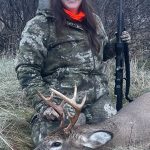 Tiana Korobanik of Sioux Lookout had this young buck walk in 15 minutes into legal light, and was taken using a 270 Remington.