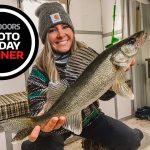 Photo Friday winner Alysha Emmans of Kenora was solo ice fishing on Lac Seul when she caught this beauty walleye using a jig and minnows; she released it back to swim another day.