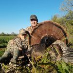 Cody and Violet Kress of Exeter tagged out on a nice tom last May; he looks forward to continuing to pass on his passion for the outdoors.
