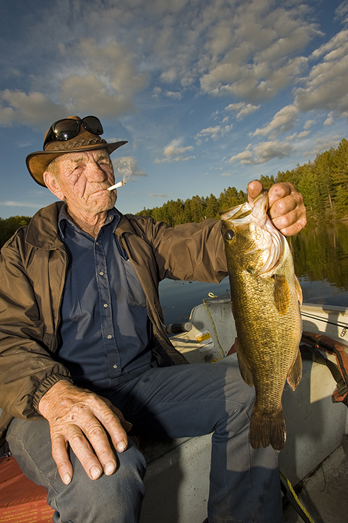 Frank Kuiack holding a bass