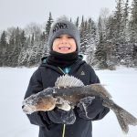 Tyson Kan of McKenzie Island was told by his six-year-old, Taimen, that the real gold in Red Lake is the walleye.