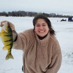 Angelina Penafiel-Velez of Mississauga was having a time ice fishing on Lake Simcoe.