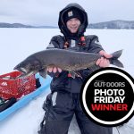 Photo Friday winner Ayden Veitch of Bracebridge caught and released this beautifully dark lake trout in Muskoka. (Colouration in fish is often impacted by factors such as stress, diet, and their environment).