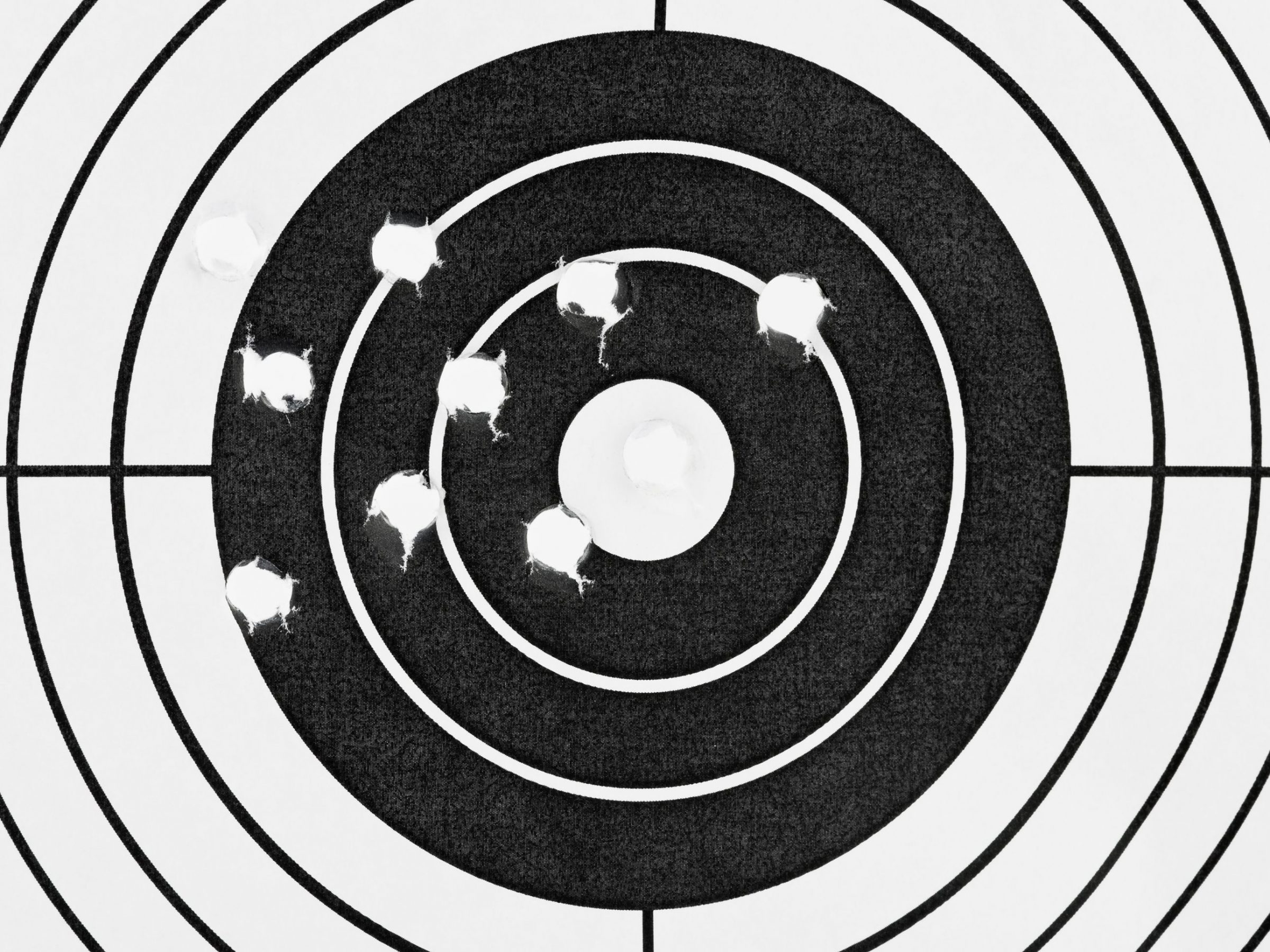 shot placement on a bullseye