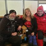 Elizabeth Johnston of Innisfil had Family Day weekend fun with Garry and Elizabeth Johnston from icefishinglakesimcoe.com and Mike Miller from Angler & Hunter Television.