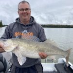 Len Hoey of Dryden caught and released this 32-inch walleye while trolling a 10-inch Jake lure for muskie on Wabigoon Lake.