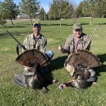 Derek Gillard of Finch was with long-time hunting partner, Boris Elliot, when they took these turkeys together in May.