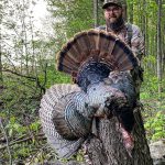 Ian Porter of Mount Forest had one shot this turkey season; after hustling across the dog-legged bush and through the maples, he brought in a hen with a few light clucks and her mate followed on a string.