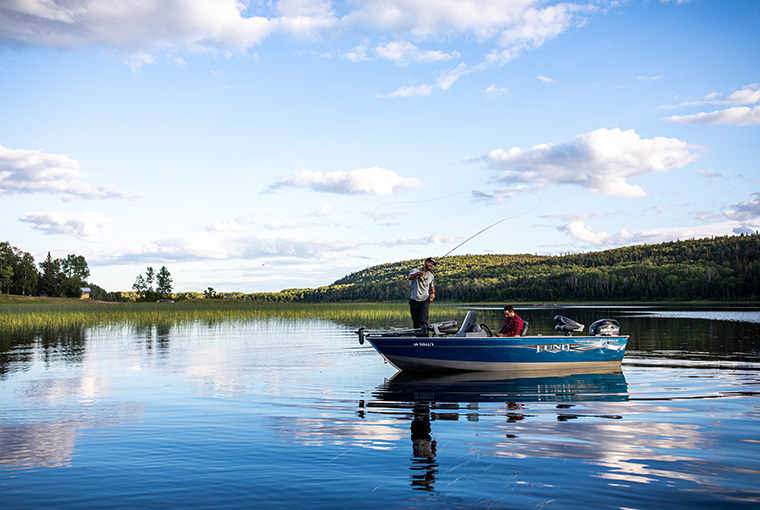 Man Fishing On Elk Lake