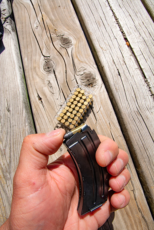 Person Holding A Gun Magazine