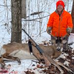 Jessica Meinen of Mitchell, an experienced hunter and soon-to-be second-time mom, took her first buck close to home.