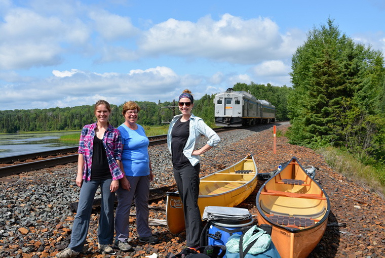 trains, canoes, anglers