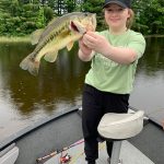 Payton Narenzy of Renfrew caught a stunning largemouth bass when fishing on Round Lake on her 16th birthday.
