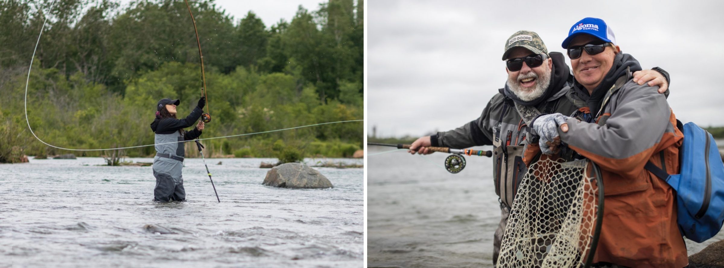 casting in the river