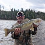 Alain Lapierre of Kapuskasing caught this chonky 10-pound, 29-inch walleye from the Sturgeon River in Thunder Bay.