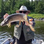 Charles Weiss of Toronto says this zany northern pike was so darn slippery, it jumped from out of his hands and back into Eagle Lake.