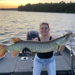 France Gagnon of Algoma Mills caught her first muskie on Lauzon Lake in the Township of the North Shore.