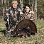 Maris Treiguts of Sunderland says his son and grandson, Markus and Viktor, harvested this turkey last April on his property near Seagrave.