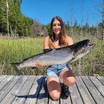 Meghan Jennings of Lambton Shores caught a Georgian Bay salmon this past August.