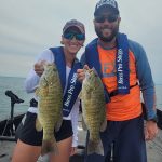 Kelly Palhad of Delhi and her husband got this double header on Lake St. Clair.