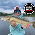 Photo Friday winner Brandi MacLachlan of White River caught this walleye on a glittering green 1/4-oz jig with a leech in FMZ 7 during a fly-in fishing trip with four other women who all love to fish. In their new tradition, they all enjoy the break from work, technology, and everyday life.
