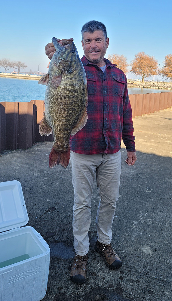 Giant Smallmouth Bass Caught in Lake Erie