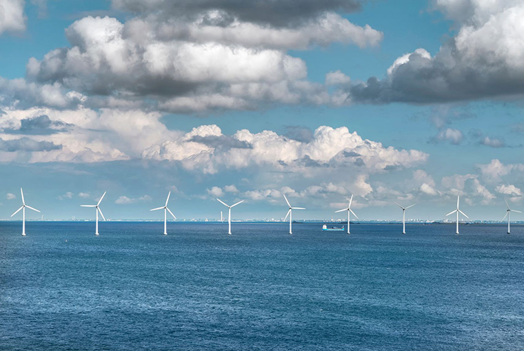 wind turbines in the water