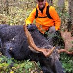 Jeff Landriault of Bridgenorth shared this photo of his son’s first moose, taken with an Excalibur Exomax crossbow in WMU 24.