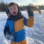 Scott Blimke of Deep River submitted Bronson Blimke catching his personal-best perch on hardwater.