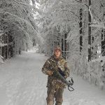 Todd Wall of Kincardine walked into his stand with his son, Jordan, in a winter wonderland in late December.