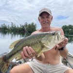 Bryan Cooke of Kingston with a 4.86-pound bass that was caught in Loughborough Lake and released.