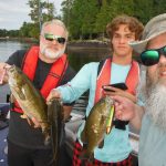 Jim Rice with brother and nephew on a trip to Lake Nipissing where they caught several pike and smallmouth bass.