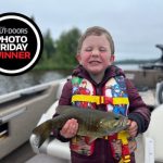 Photo Friday winner Hunter Hill of Thunder Bay. Hunter caught this smallmouth bass in Shebandowan Lake on his first-ever fishing trip.