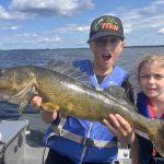 Emma Adams and her cousin Mark landed this 29-inch beauty on Red Lake. Both kids caught several fish that weekend.