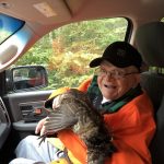 Raymond Corcoran, 96, of Iroquois Falls proudly holds up a grouse harvested by his nephew, Peter.